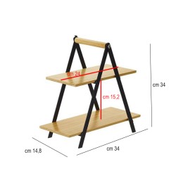 Alzatina da buffet in bamboo e metallo Leone decorazioni  in Buffet