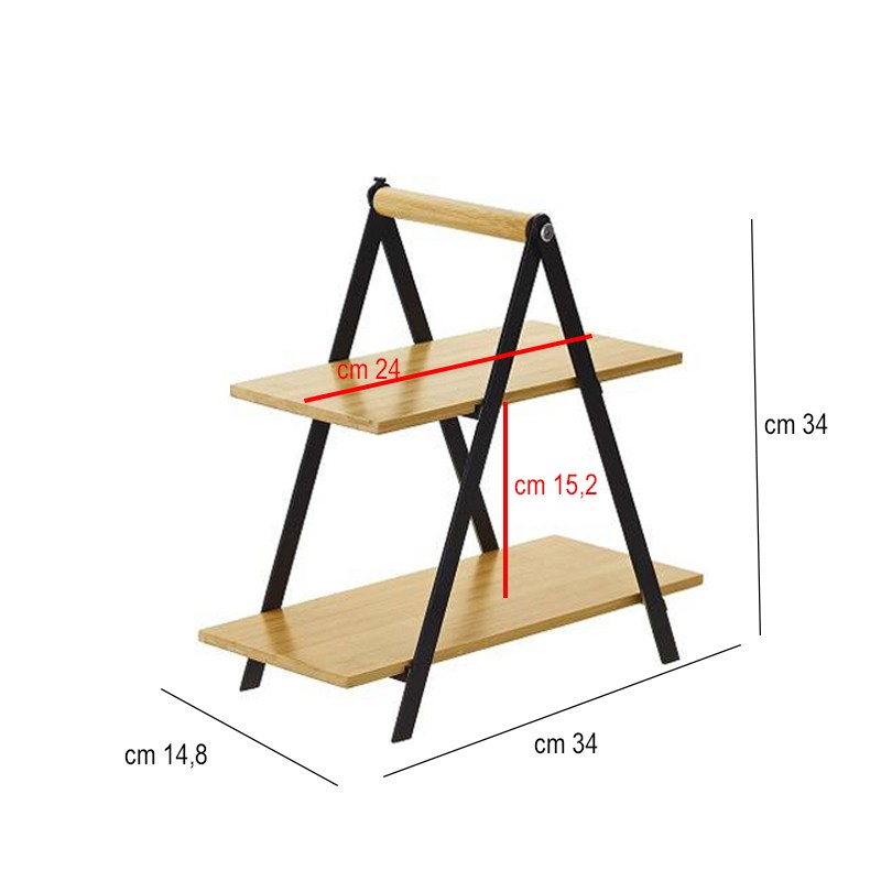 Alzatina da buffet in bamboo e metallo Leone decorazioni  in Buffet