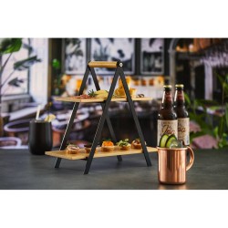 Alzatina da buffet in bamboo e metallo Leone decorazioni  in Buffet