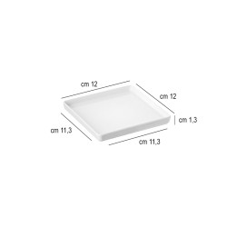 Piattino quadrato in melamina Leone decorazioni  in Porcellane