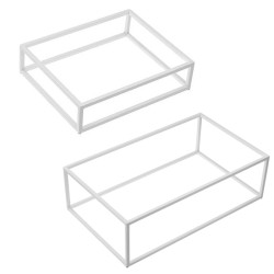 Stand da buffet in metallo bianco 1/1 - 1/2 GN | Alzate | Rausa srl