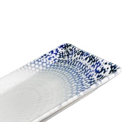 Vassoio rettangolare saturnia alchimia blu Saturnia Porcellane  in Linee