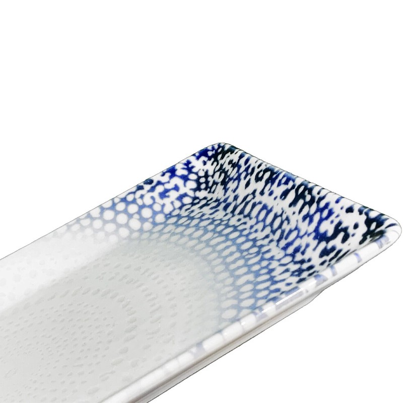Vassoio rettangolare saturnia alchimia blu Saturnia Porcellane  in Linee