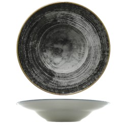 Pasta bowl saturnia black round | Piatti da ristornate | Rausa srl
