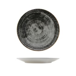 Piatto dessert saturnia black round | Piatti da ristorante | Rausa srl