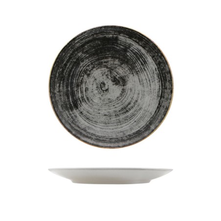 Piatto dessert saturnia black round | Piatti da ristorante | Rausa srl