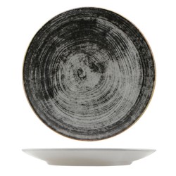 Piatto piano saturnia black round | Piatti da ristorante | Rausa srl