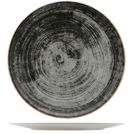 Piatto pizza saturnia black round | Piatti da ristorante | Rausa srl