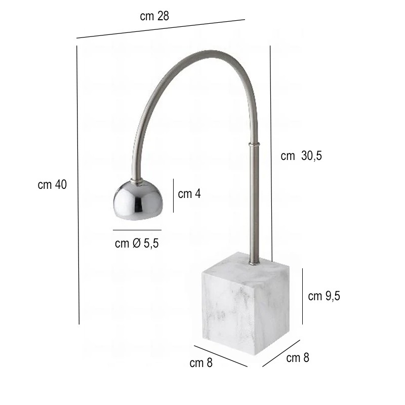 Lampada da tavolo Leonardo ad arco   in Tavola