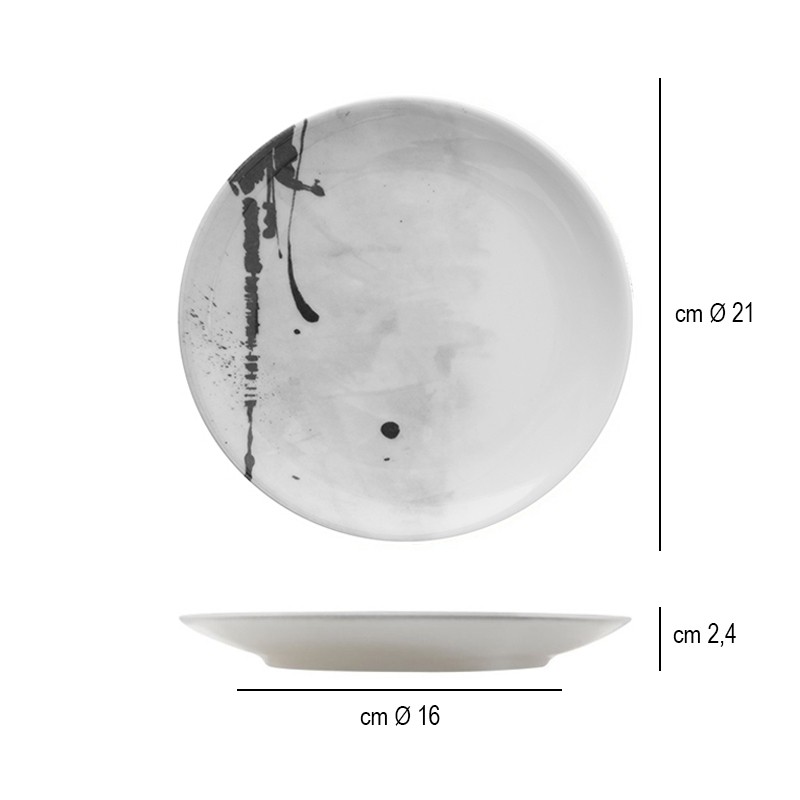 Piatto dessert saturnia melody Saturnia Porcellane  in Linee