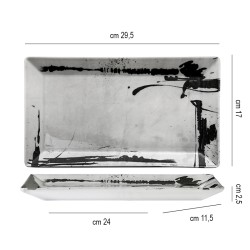 Vassoio rettangolare saturnia melody Saturnia Porcellane  in Linee