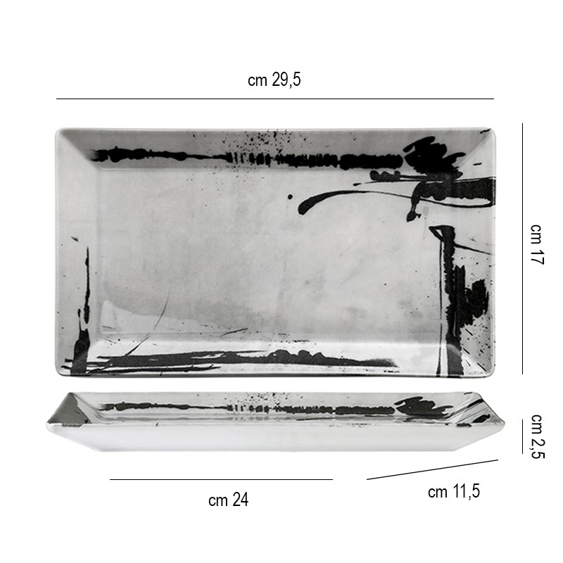 Vassoio rettangolare saturnia melody Saturnia Porcellane  in Linee