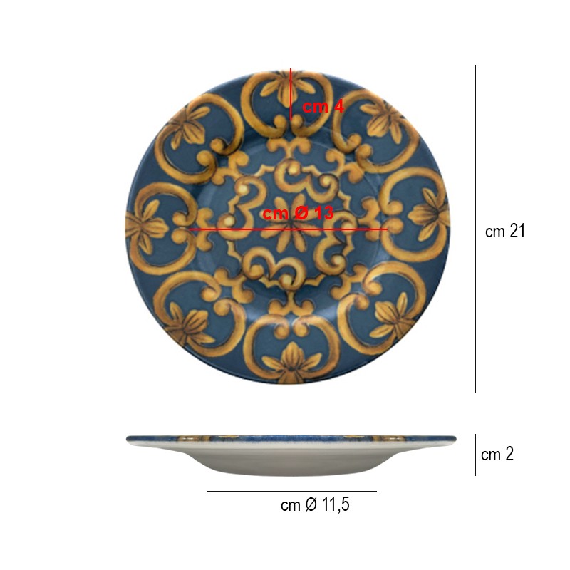 Piatto dessert saturnia royal Saturnia Porcellane  in Linee