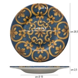 Piatto piano saturnia royal Saturnia Porcellane  in Linee