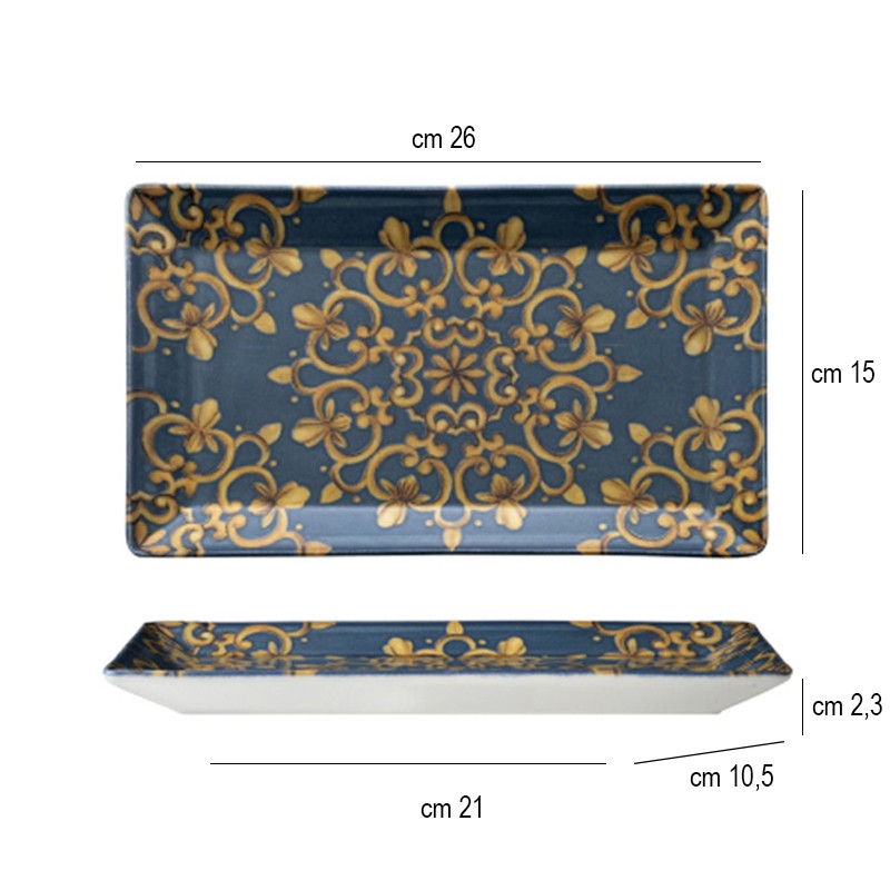 Vassoio rettangolare saturnia royal Saturnia Porcellane  in Linee