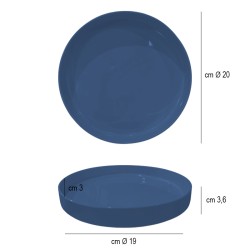 Piatto piano bordo alto scandia blu   in Linee