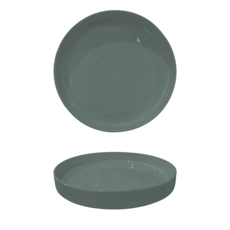 Piatto piano con bordo alto linea Scandia grigio | Morini