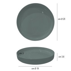 Piatto piano bordo alto scandia grigio   in Linee