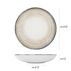Piatto fondo saturnia tellus Saturnia Porcellane  in Linee