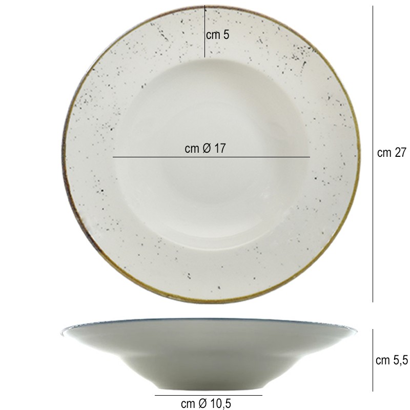 Pasta bowl saturnia stains Saturnia Porcellane  in Linee