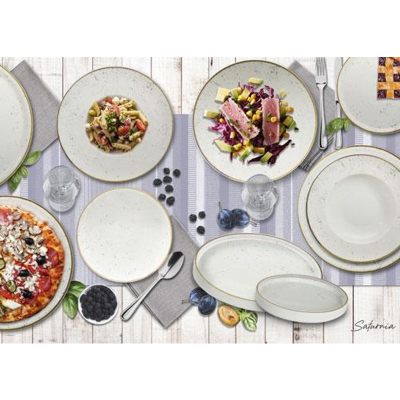 Piatto fondo saturnia stains Saturnia Porcellane  in Linee