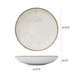 Piatto fondo saturnia stains Saturnia Porcellane  in Linee