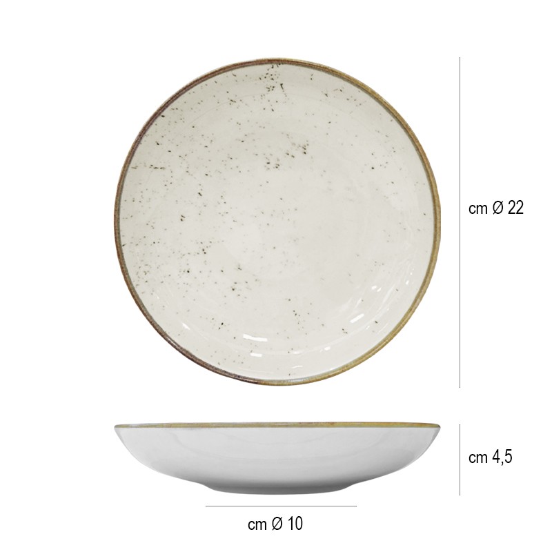 Piatto fondo saturnia stains Saturnia Porcellane  in Linee