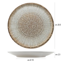 Piatto piano saturnia crete Saturnia Porcellane  in Linee