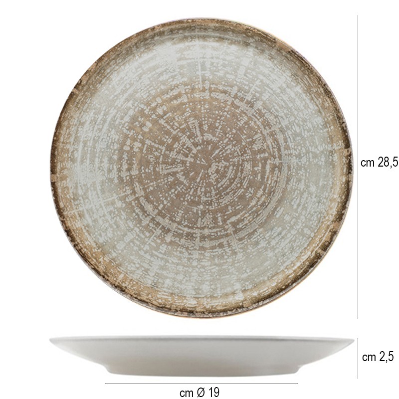 Piatto piano saturnia crete Saturnia Porcellane  in Linee