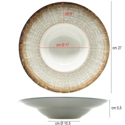 Pasta bowl saturnia crete Saturnia Porcellane  in Linee