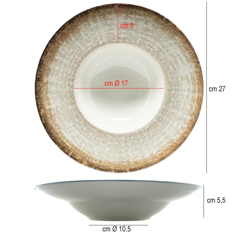 Pasta bowl saturnia crete Saturnia Porcellane  in Linee