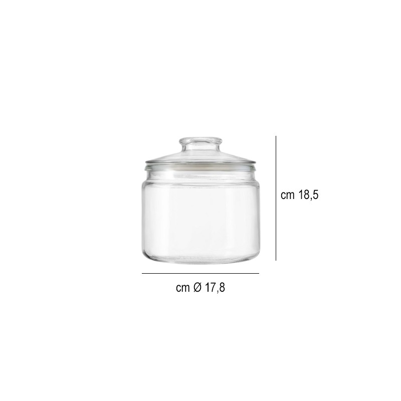 Barattolo in vetro con coperchio emporium Vetreria di Borgonovo  in Buffet