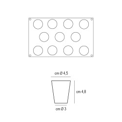 Forma silicone 11 baba Silikomart  in Stampi in silicone per dolci