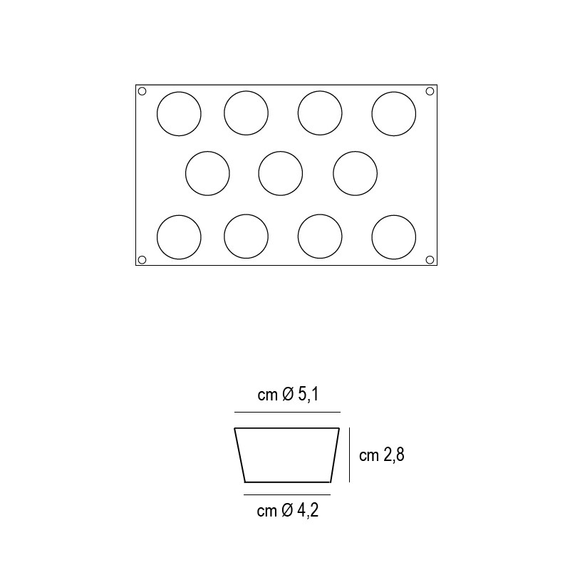 Forma silicone 11 mini muffin Silikomart  in Stampi in silicone per dolci