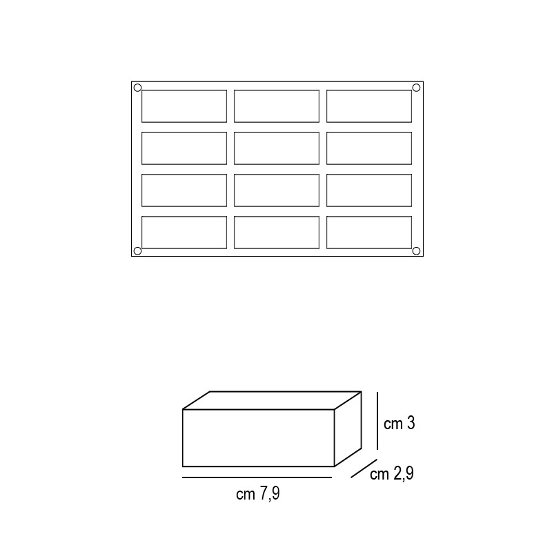 Forma silicone 12 cakes Silikomart  in Stampi in silicone per dolci