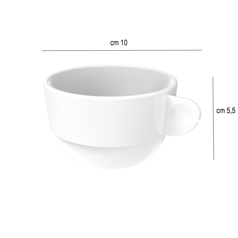 Tazze da cappuccino in plastica trasparenti Goldplast  in Bicchieri plastica rigida riutilizzabili