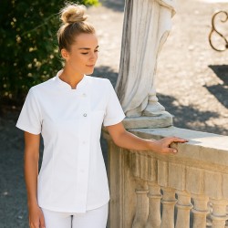 Giacca cuoca Megan blu Giblors  in Giacca cuoco donna