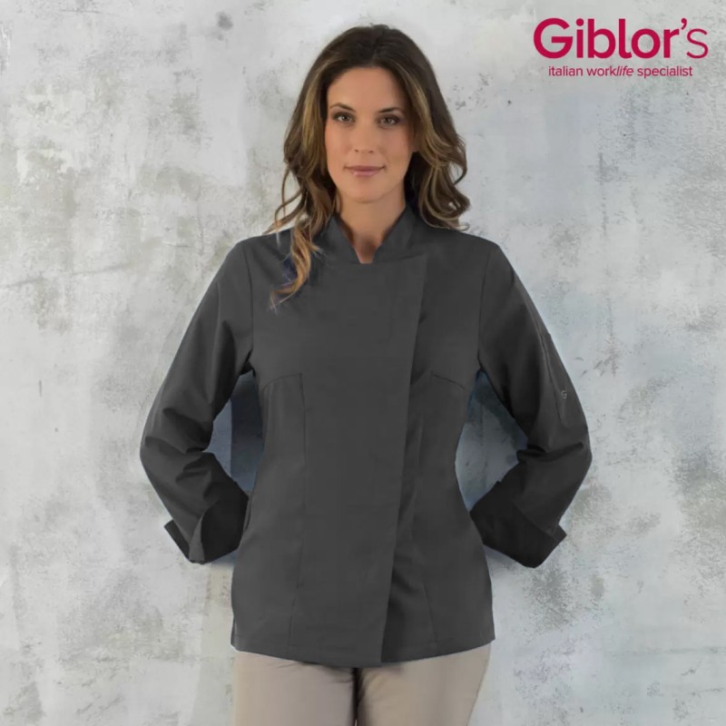 Giacca donna da lavoro Gloria grigio Giblors  in Giacca cuoco donna