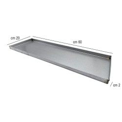 Teglia in ferro alluminato cm 60x20   in Teglie rettangolari