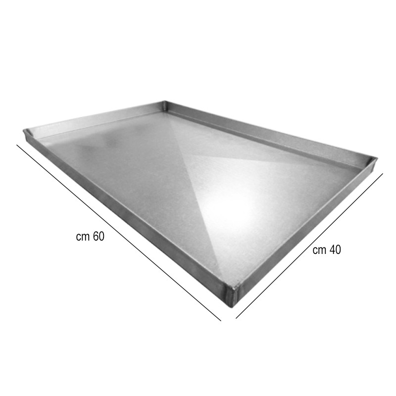 Teglia in ferro alluminato diamantata cm 60x40   in Teglie rettangolari