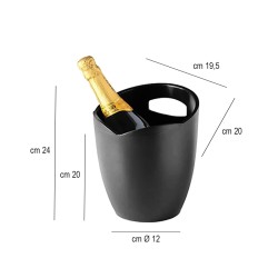 Secchiello porta bottiglia nero Brevetti Waf  in Secchielli per ghiaccio