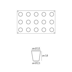 Forma silicone 15 mini baba Silikomart  in Stampi in silicone per dolci