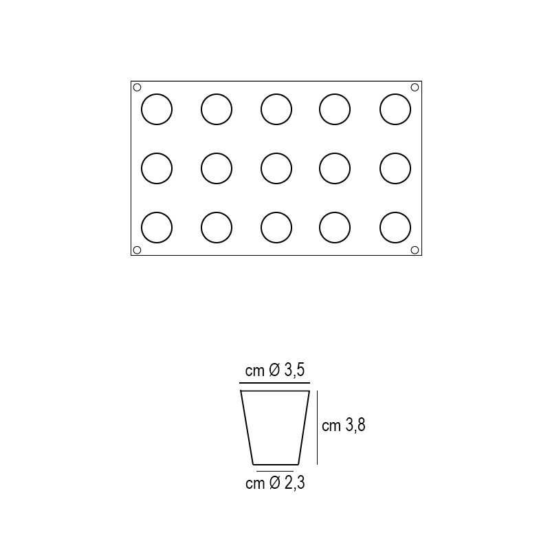 Forma silicone 15 mini baba Silikomart  in Stampi in silicone per dolci