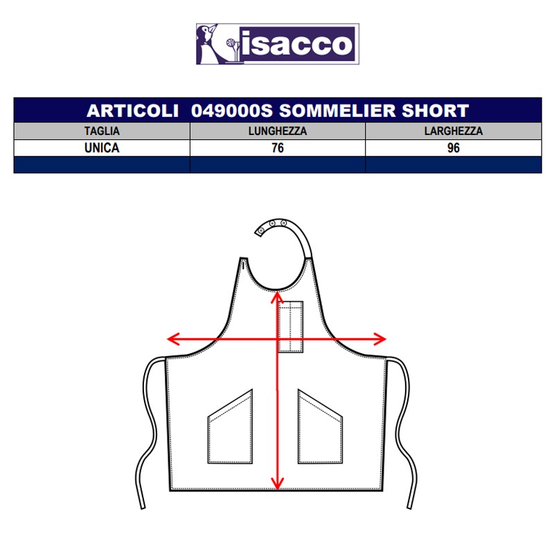 Grembiule sommelier Short Natural Isacco  in Abbigliamento