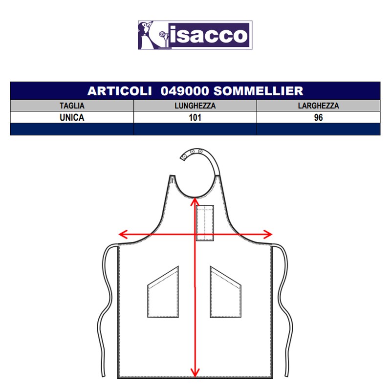 Grembiule sommelier Smoke Isacco  in Grembiuli da sala