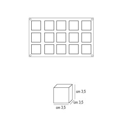 Forma silicone 15 cubi Silikomart  in Stampi in silicone per dolci