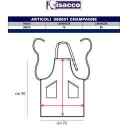 Grembiule Champagne Smoke Isacco  in Grembiuli da sala