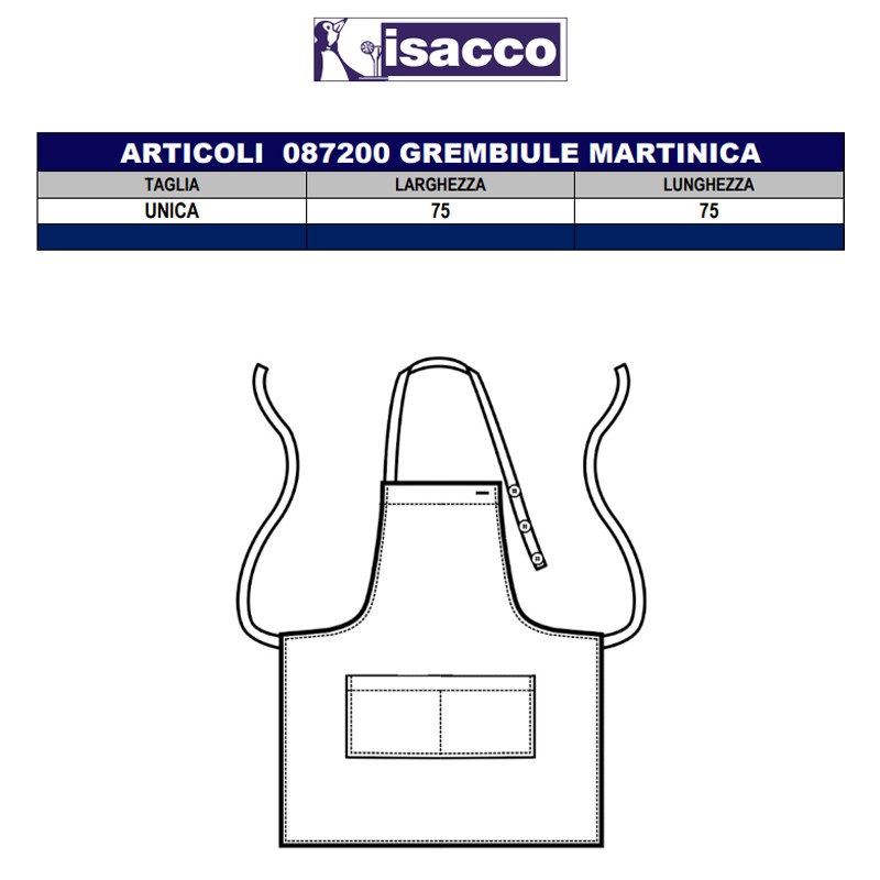 Grembiule Martinica Corda Isacco  in Grembiuli da sala