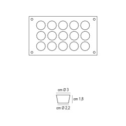 Forma silicone cioccolato 15 praline Silikomart  in Stampi in silicone per dolci