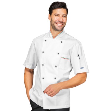 Giacca cuoco Prestige bianco isacco  | Abbigliamento stock | Rausa